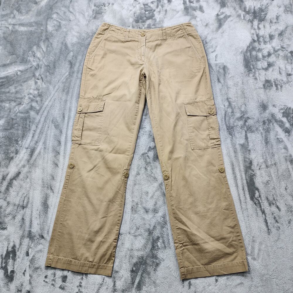 Vintage Envision Studio Pants Womens‎ 8 Tan Mid Rise Straight Leg Cargo Casual